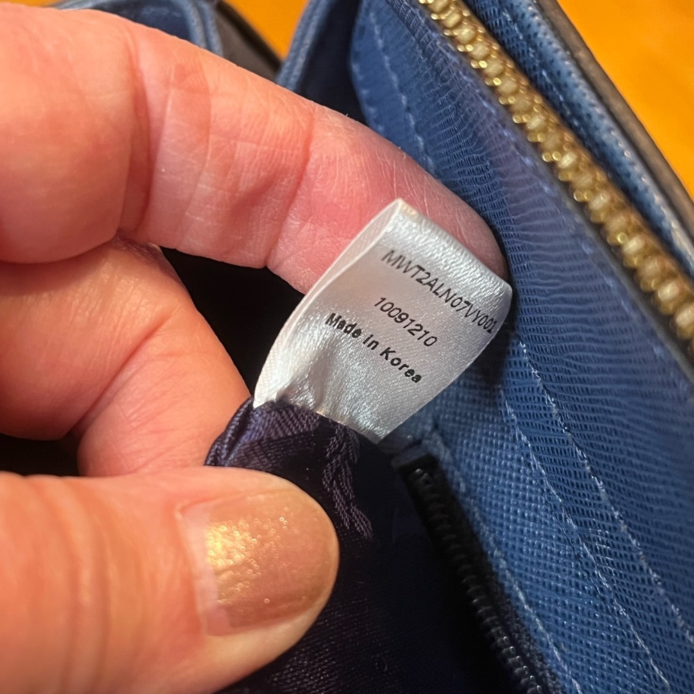 MCM Blue‎ Saffiano Leather 2 Way Bag - Picture 10 of 14